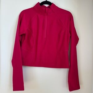 Fuchsia Quarter Zip Women's Top